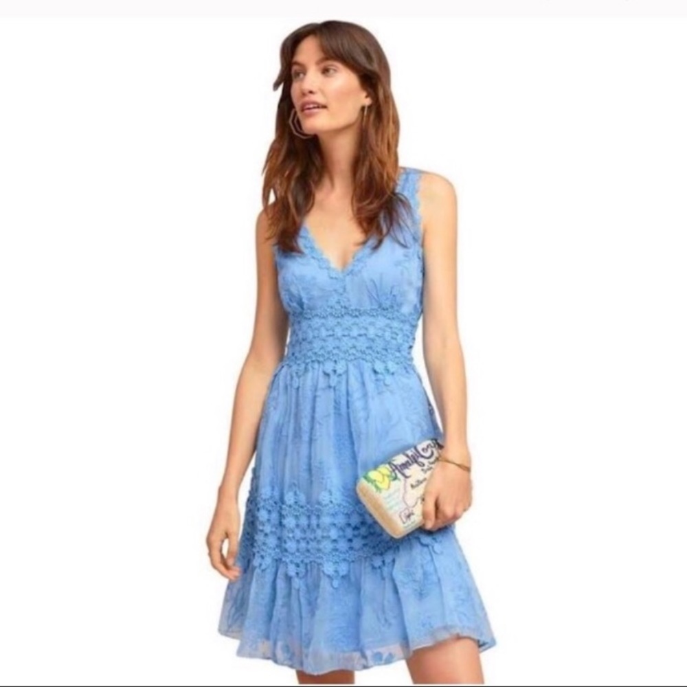 Anthropologie Veronica Lace Midi Dress -Ranna Gill